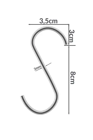 8 Cm, Mutfak Kanca, S Kanca, Tel Pano Kanca, Metal Kanca, Makrome Kanca