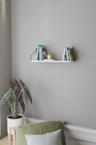 Duvar Rafı Kitaplık Mutfak Banyo Yaşam Alanı 20 X 70 Cm 1 Adet Beyaz