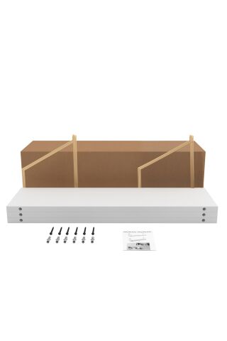 Duvar Rafı Kitaplık Mutfak Banyo Yaşam Alanı 3 'lü Set 15 X 55 Cm Gold Kol