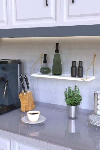 Duvar Rafı Kitaplık Mutfak Banyo Yaşam Alanı 15 X 55 Cm 1 Adet