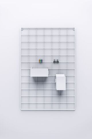 40x60 Full Aksesuarlı Metal Fotoğraf Askısı Tel Pano Beyaz