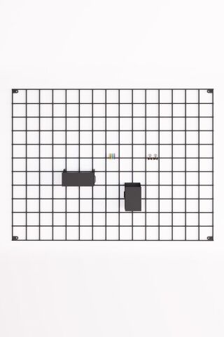 60x80 Metal Pano Fotoğraf Askısı Tel Pano Full Aksesuarlı Siyah