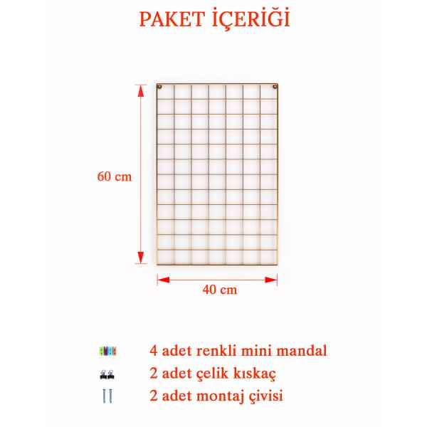 Metal Fotoğraf Askısı 40x60cm Gold Hediyeli 3
