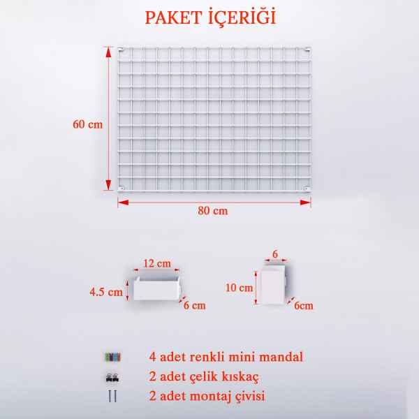 Metal Fotoğraf Askısı 60x80cm Beyaz Full 4