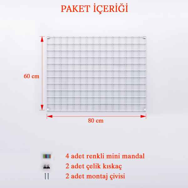 Metal Fotoğraf Askısı 60x80cm Beyaz Hediyeli 4