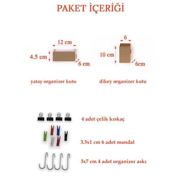 Metal Fotoğraf Askısı Aksesuar Seti Gold